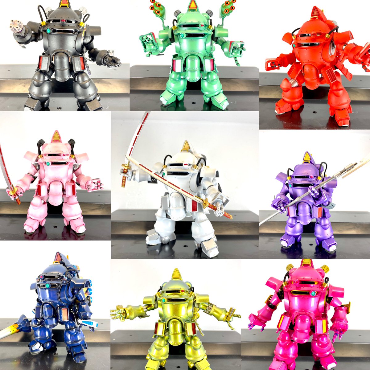 DEEP_BORI's tweet photo. スペース的に全機並べるのはなかなか至難の技でした💦

#サクラ大戦
#光武・改
#プラモデル https://t.co/wK5DRUSJ57