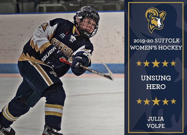 su_whockey's tweet photo. Our 2019-2020 Unsung Hero is sophomore Julia Volpe! We are beyond proud to give this award to her for the unwavering resilience, toughness, and team first mentality that she demonstrated this season, congratulations @juliaavolpe! https://t.co/28ruRlVfym