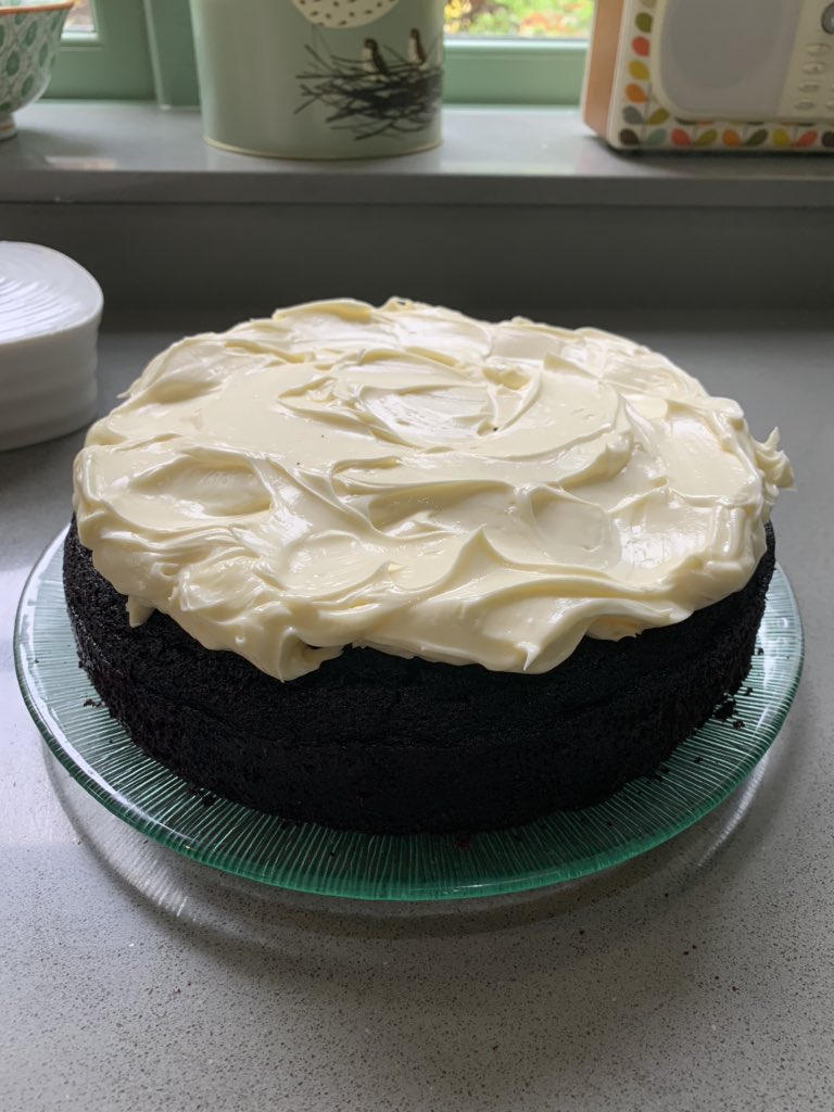 rocketmuffin's tweet image. Cake to take to friends.... a Nigella special.  Chocolate and Guinness ...