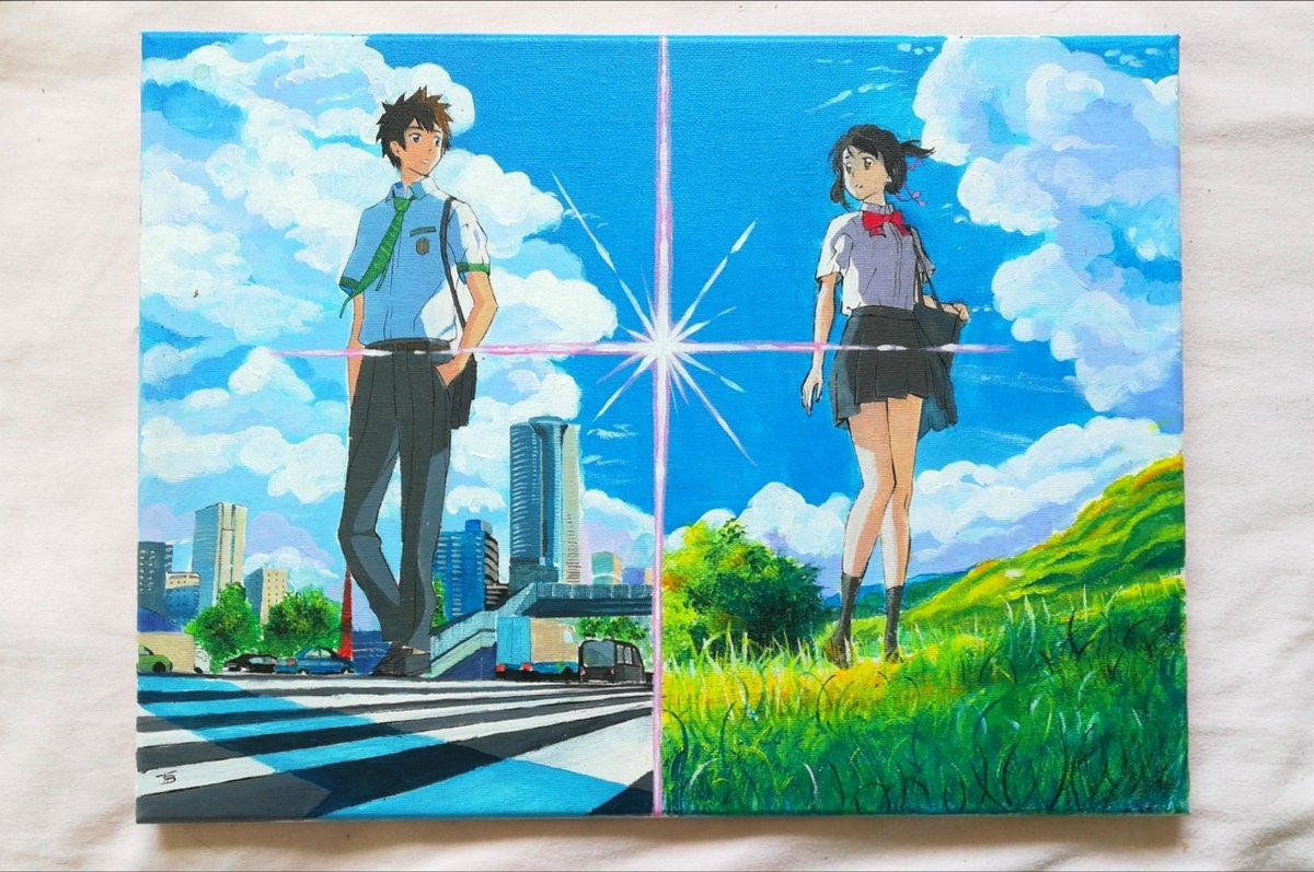 EhjsuisTess's tweet photo. Je viens de passer 15h a essayé de peindre l'affiche de "Your Name"

J'ai enfin fini : https://t.co/PfBNyZbMEA