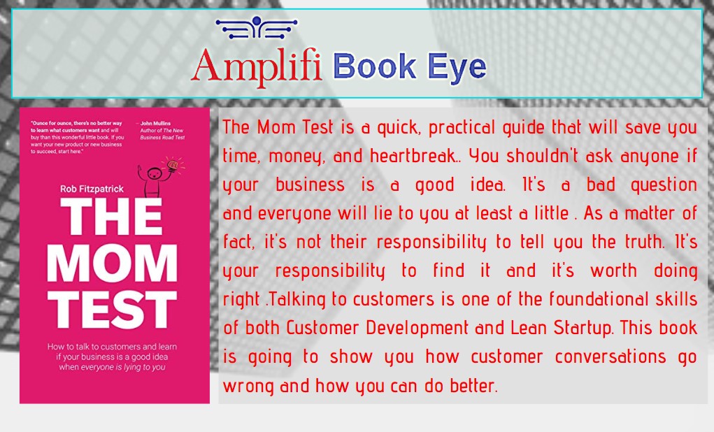 Amplifi_SaaS's tweet photo. Amplifi Book Eye brings to you the best of recommended books every Sunday for our community of investors, founders and SaaSy enthusiasts. This book by @robfitz is a must read for reviewing customer questions we ask and watch out for pitfalls.
#mustread #startups #SaaSAccelerator https://t.co/m2ko0IVaMs