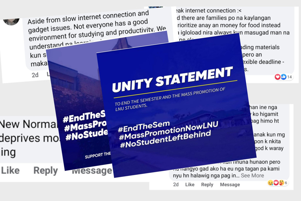 AnLantawan's tweet photo. Normalista studes call for mass promotion amid COVID-19 pandemic as LNU admin readies #NewNormal orders https://t.co/LKom4dF18N https://t.co/sjBS3INCVh