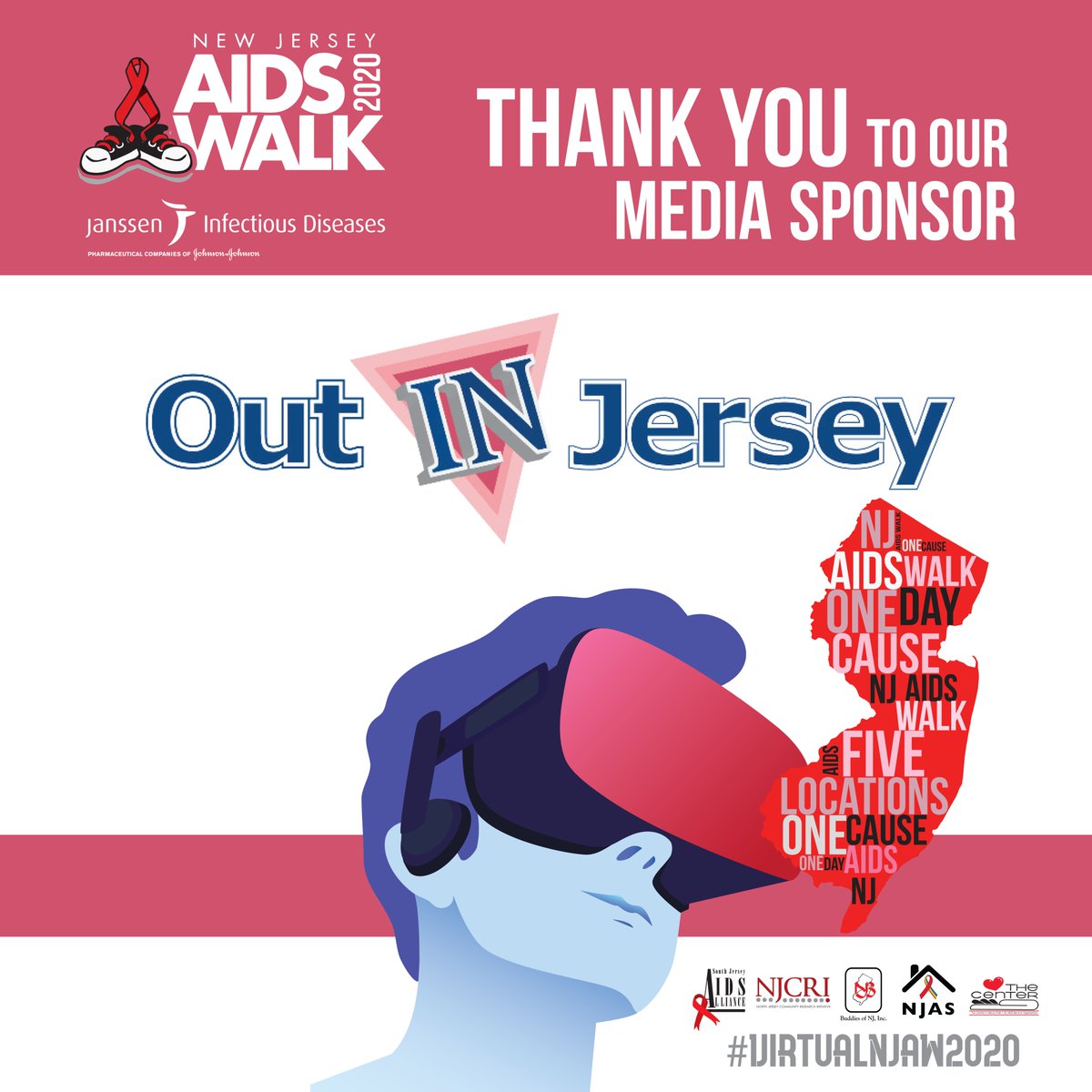 SJAIDSAlliance's tweet photo. Thank you @outinjersey  for your support of the NJ AIDS Walk!  #virtualnjaw2020 #njaw @NewarkNJCRI @wearenjas @njbuddies #thecenterinasburypark #sjaa https://t.co/rQRx64ad86