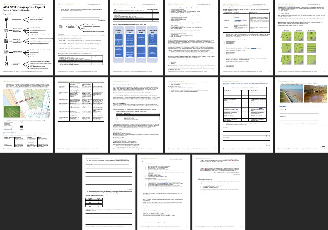 InternetGeog's tweet photo. The second of four booklets covering unfamiliar fieldwork is now available to download to Internet Geography Plus subscribers along with a mark scheme. #geographyteacher https://t.co/mrcaUsNi4v https://t.co/8jtPHsZ3aB