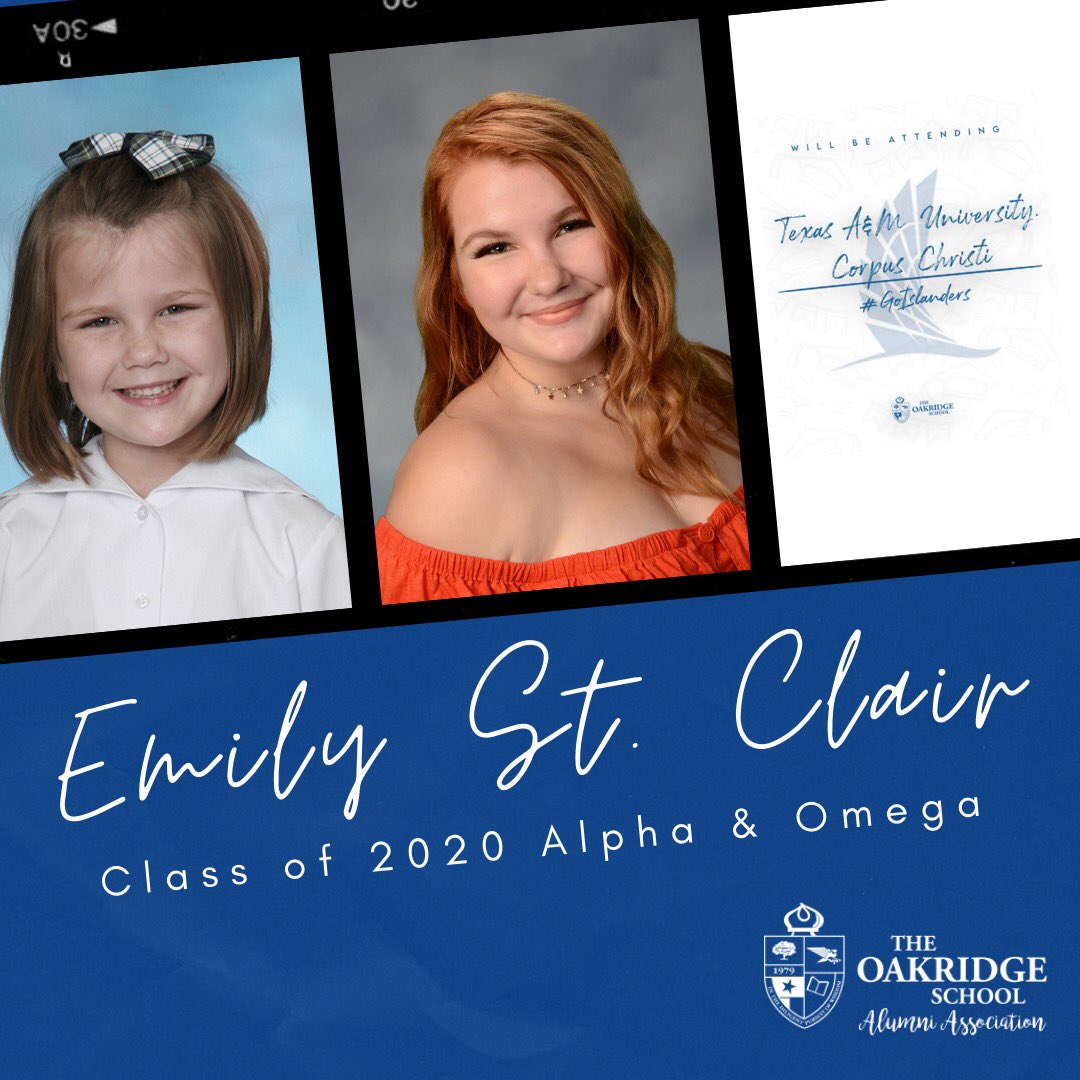OakridgeAlumni's tweet photo. ⁣⁣#seniorsunday Let’s give a big SHOUTOUT to our Alpha &amp; Omega Owls Gurleen Singh, Emily St. Clair, Mercedes Swinney, and Michael Romo! Well done, and congratulations! So proud of you.⠀⠀
#Classof2020 Welcome to the Alumni Association. Go Owls! @SMU @UTAustin @KnoxCollege1837 https://t.co/5yR4qlH0d7