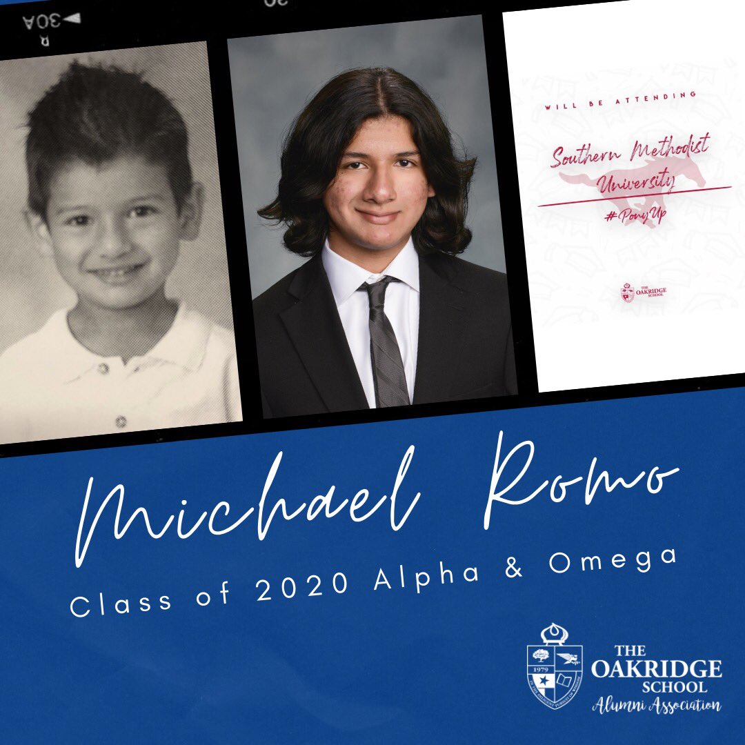 OakridgeAlumni's tweet photo. ⁣⁣#seniorsunday Let’s give a big SHOUTOUT to our Alpha &amp; Omega Owls Gurleen Singh, Emily St. Clair, Mercedes Swinney, and Michael Romo! Well done, and congratulations! So proud of you.⠀⠀
#Classof2020 Welcome to the Alumni Association. Go Owls! @SMU @UTAustin @KnoxCollege1837 https://t.co/5yR4qlH0d7