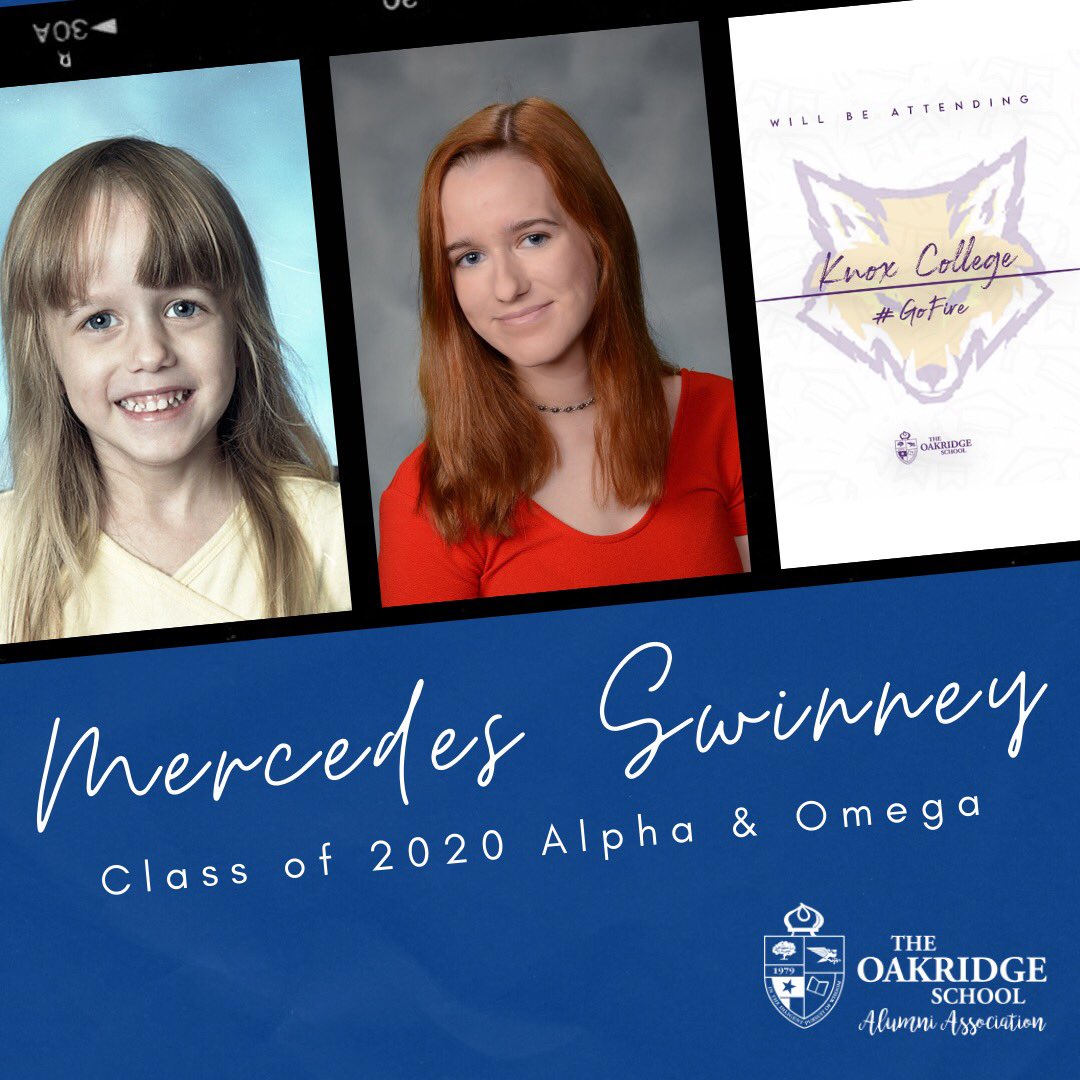 OakridgeAlumni's tweet photo. ⁣⁣#seniorsunday Let’s give a big SHOUTOUT to our Alpha &amp; Omega Owls Gurleen Singh, Emily St. Clair, Mercedes Swinney, and Michael Romo! Well done, and congratulations! So proud of you.⠀⠀
#Classof2020 Welcome to the Alumni Association. Go Owls! @SMU @UTAustin @KnoxCollege1837 https://t.co/5yR4qlH0d7