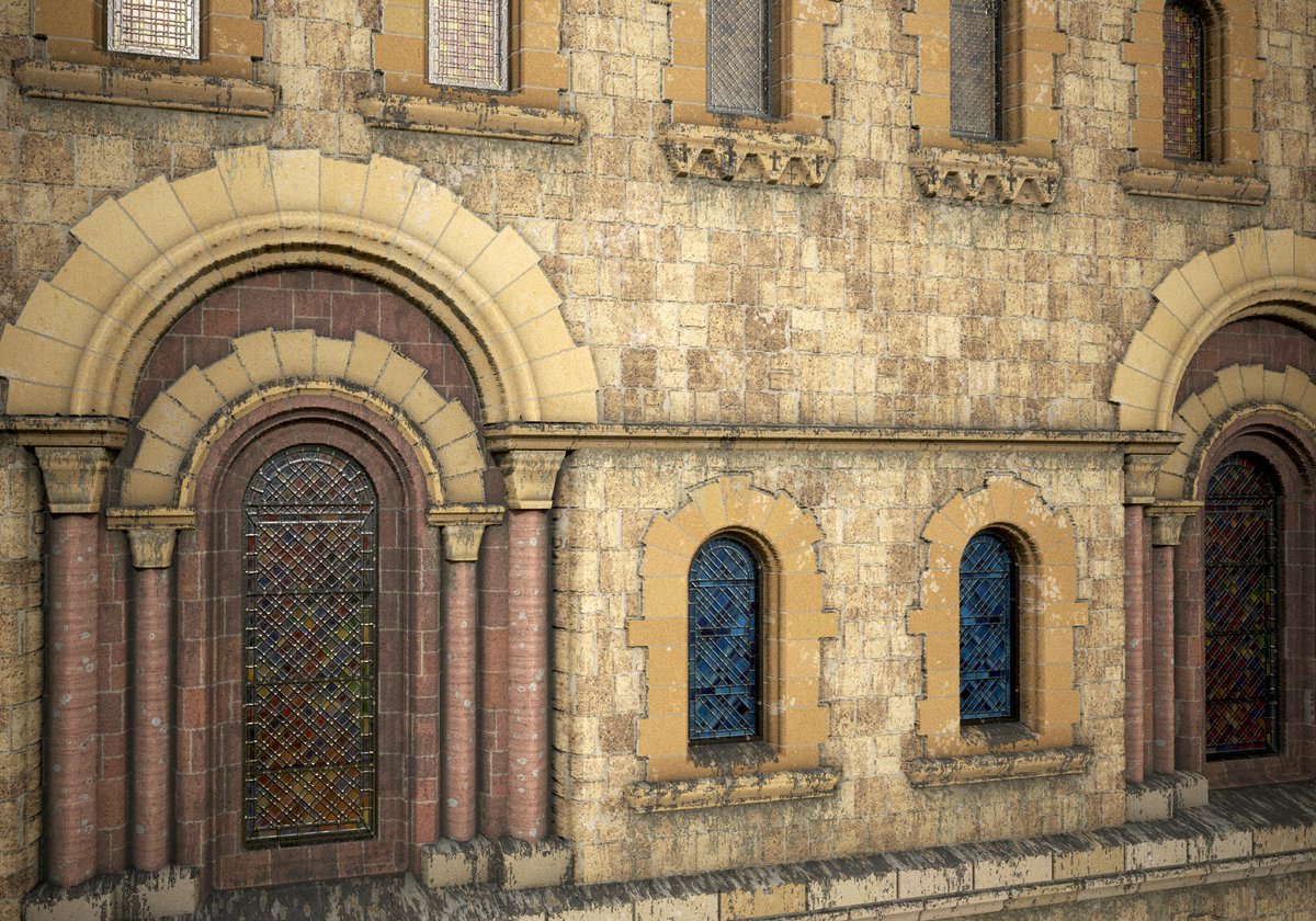 New project made with " Substance Designer " Church wall with stained-glass windows. I learned a lot making this ! You can see more on Art Station :) 
#SubstanceDesigner #ProceduralArt 
artstation.com/antonrock