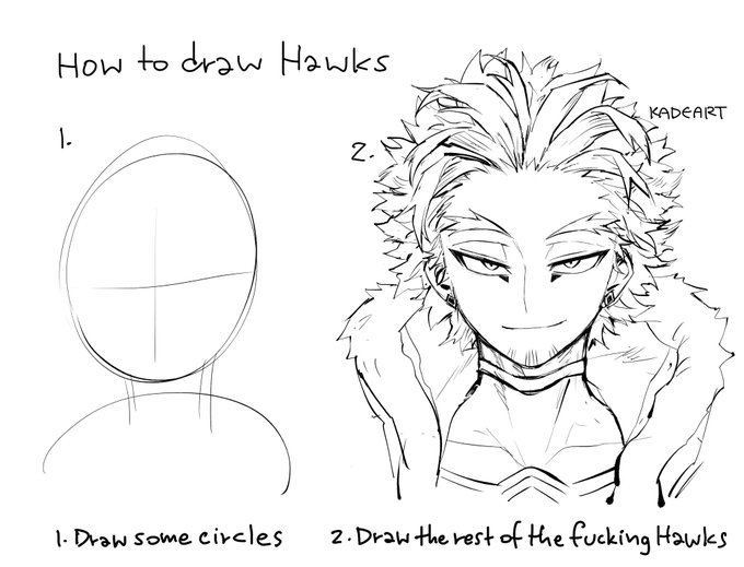 [thread] I made how to draw Hawks, hope it helps! ? 