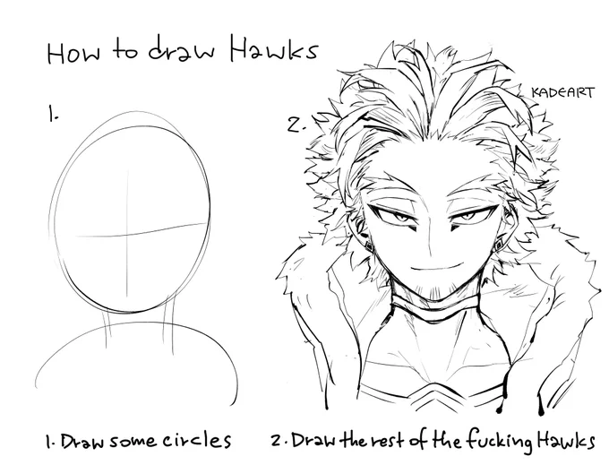 [thread] I made how to draw Hawks, hope it helps! ? 