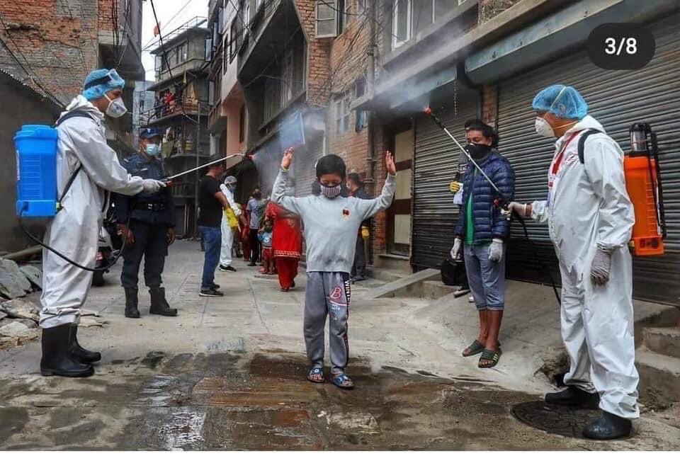 drsuvash's tweet photo. Please stop spraying chemicals, it has no benefits. It is bad for health. Please follow science. We need to save resources and prepare for possible outbreak. PLEASE DO NOT WASTE RESOURCES. @hello_sarkar @mohpnep @npmetro @NepalMedical https://t.co/tJjZfSntUI