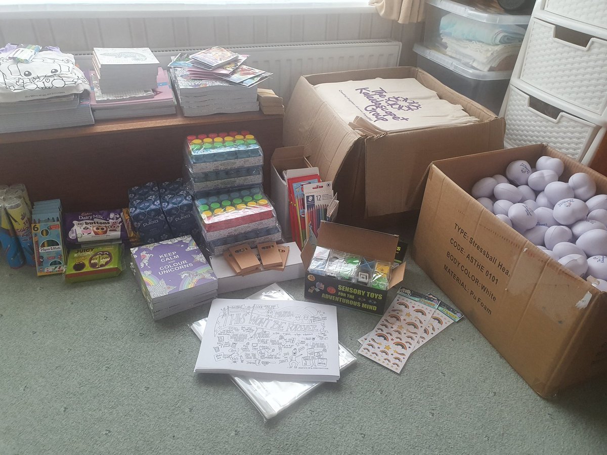 ClaireDCTHofE's tweet photo. Thanks to a fab donation from @GMSGroupUK we're just waiting on a few more deliveries before packing &amp; distributing Mindfulness Bags to people in Sandwell. 

We are able to offer 180 bags for adults, children &amp; young people. Email:info@kaleidoscopeplus.org.uk 
to find out more! https://t.co/3UzNv5bX6u