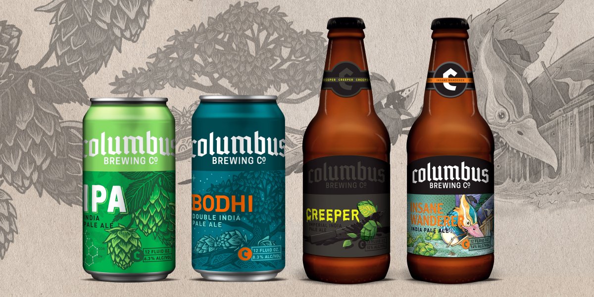 Four of our most-popular IPA’s are now available, all with unique flavors and hops. There’s something for everyone! Which is your favorite? #IPA #CBC #Hops #ColumbusBrewing #Columbus #CBUS #Cleveland #Ohio #Cincinnati #CincinnatiBeer #ClevelandBeer #ColumbusBeer #CraftBeer #Beer