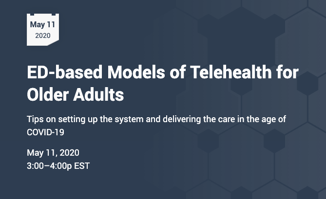 theGEDC's tweet photo. Join us for a free GEDC Expert Panel #webinar
Monday, May 11
ED-Based Models of #telehealth for Older Adults
https://t.co/0oHfRrf4YL https://t.co/HHY8Ar4eEO