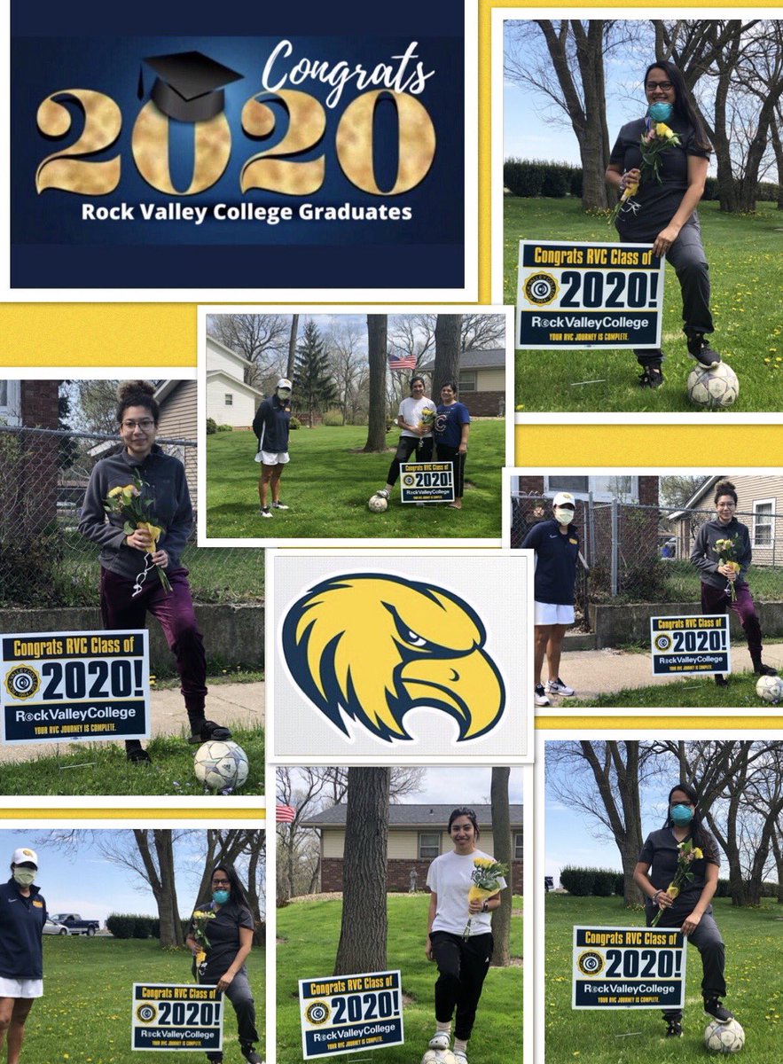 Coach_CBarker's tweet photo. Surprised my players & delivered their RVC graduation signs. #RVCGrad20 🎓 https://t.co/DHKjfinDFz