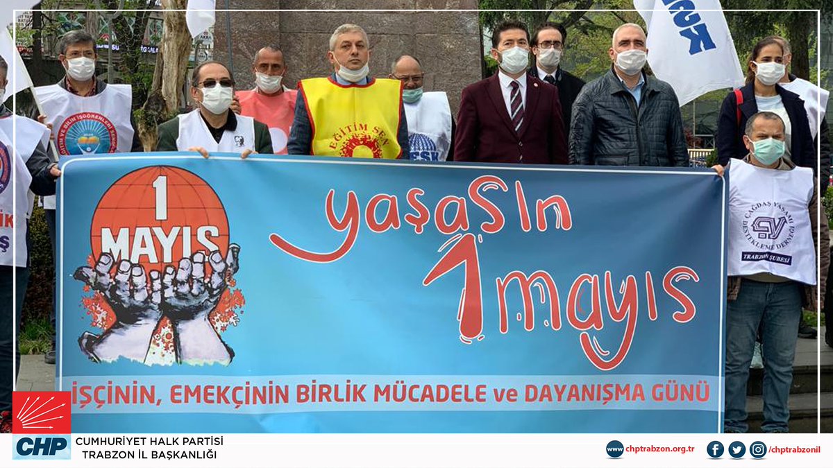 chptrabzonil's tweet photo. CHP Trabzon Milletvekilimiz Sn. Ahmet KAYA, İl Başkanımız Sn. Ömer HACISALİHOĞLU ve Ortahisar İlçe Başkanımız Sn. Fatih Suat OYMAN, Atatürk alanında gerçekleşen Trabzon Emek ve Demokrasi Platformunun 1 Mayıs açıklamasına katıldılar. https://t.co/rMFXqFxsav