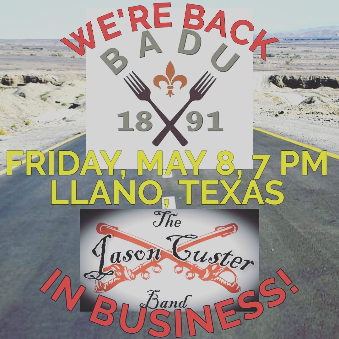 jasoncusterband's tweet photo. Live music is making it's triumphant return just a few blocks north of downtown Llano. Come for the great food, stay for the awesome music. https://t.co/kDScnNaHBa