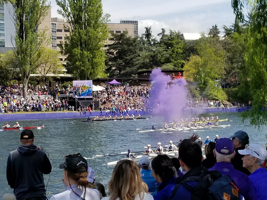 UW_Rowing's tweet photo. As the traditional  @WindermereCup 🏆 🚣🏼‍♀️ and @SYCSeattle Opening Day 🛥⛵️🛶 weekend draws to a close we wanted to wish all our fans the best of health &amp; spirit! See you on the banks of the Montlake Cut in the future! 

x #WindermereCup x #PackTheCut x #RowTownUSA x #rowingu https://t.co/kQPS5gET28