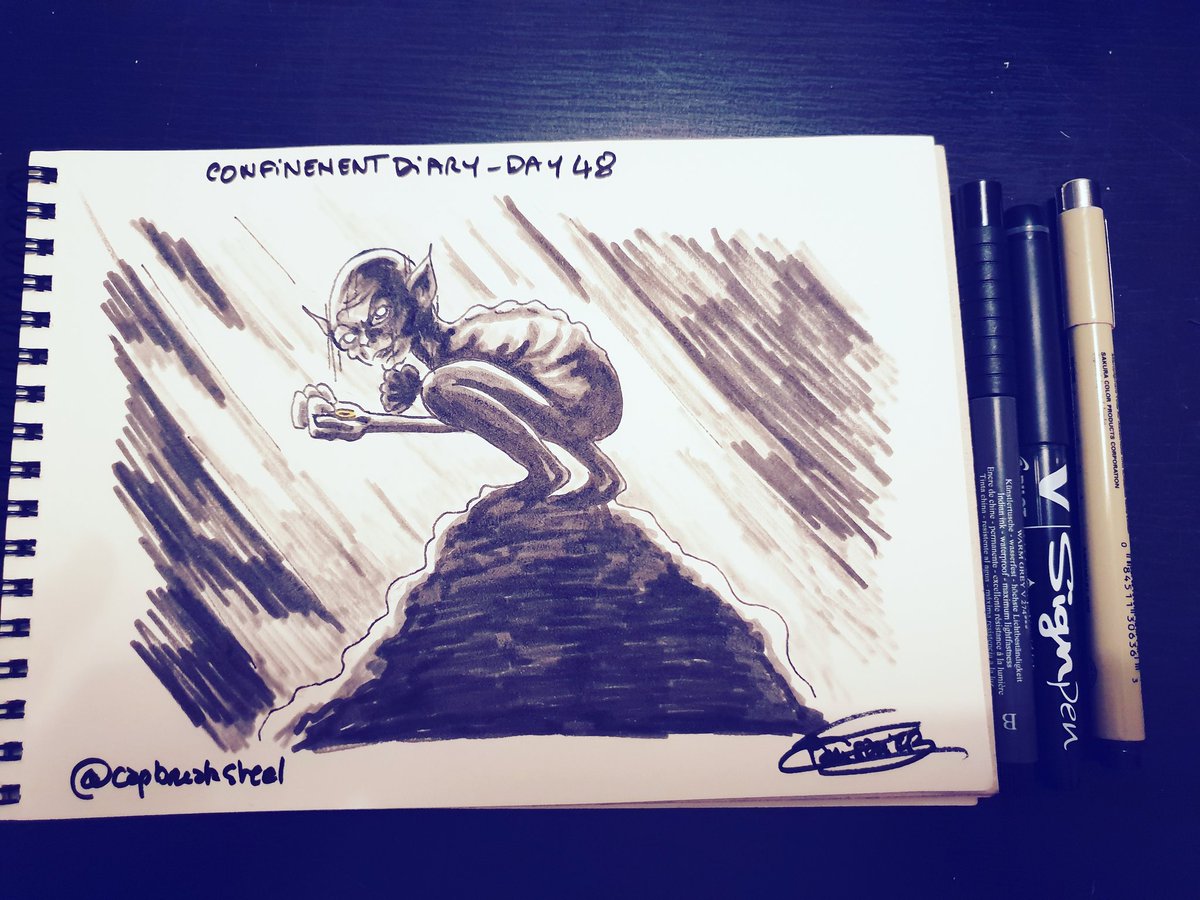 CapBreakSteel's tweet photo. #ConfinementDiary Day 48 - "We wept to be so alone. And we forgot the taste of bread, the sound of trees, the softness of the wind. We even forgot our own name. My precious"
It's starting to be really long ! 😫
#LOTR #Tolkien #ConfinedStories #isolation #quantinelife #covid19 https://t.co/XqhdQg4zf7