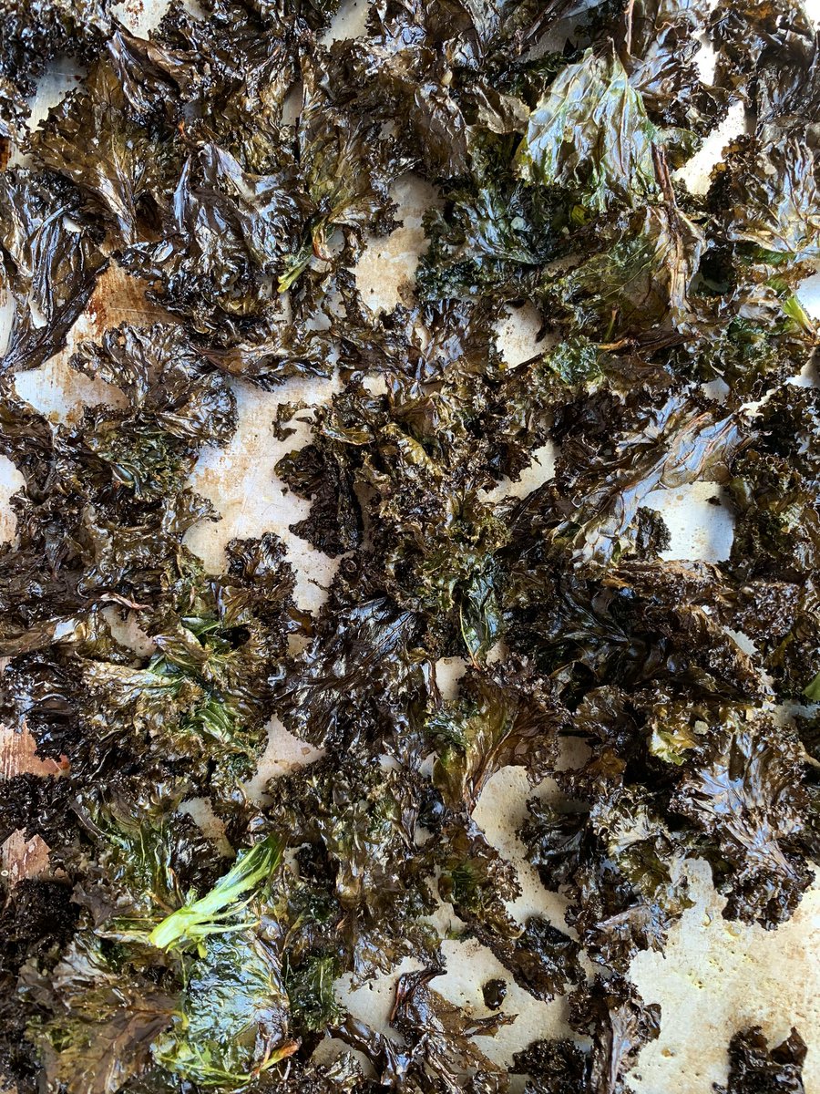 burnt kale chips