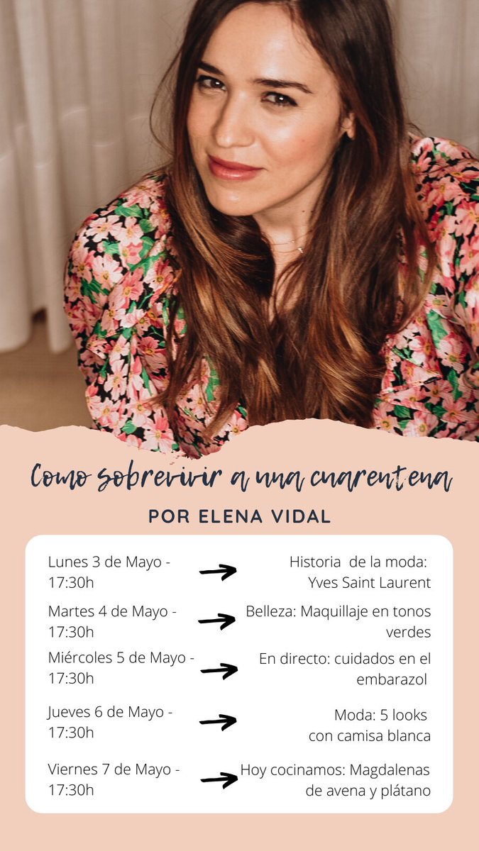 ¡Os dejo el nuevo calendario de contenidos para esta semana en mi perfil de <a href="/instagram/">Instagram</a> ! 

instagram.com/elenavidalrod