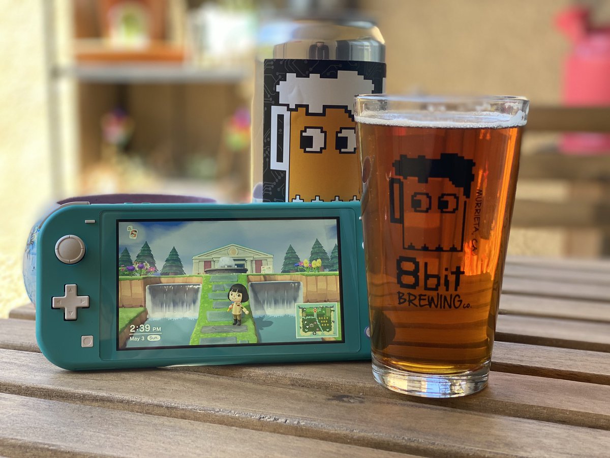 amanduhann's tweet photo. Enjoying some @8bitBrewing Animalt Crossing while sitting on the patio. 🏝🍺 #beerwithbyte #8bitbrewingcompany #acnh #animalcrossing #animalcrossingnewhorizons https://t.co/GJopTavpu7