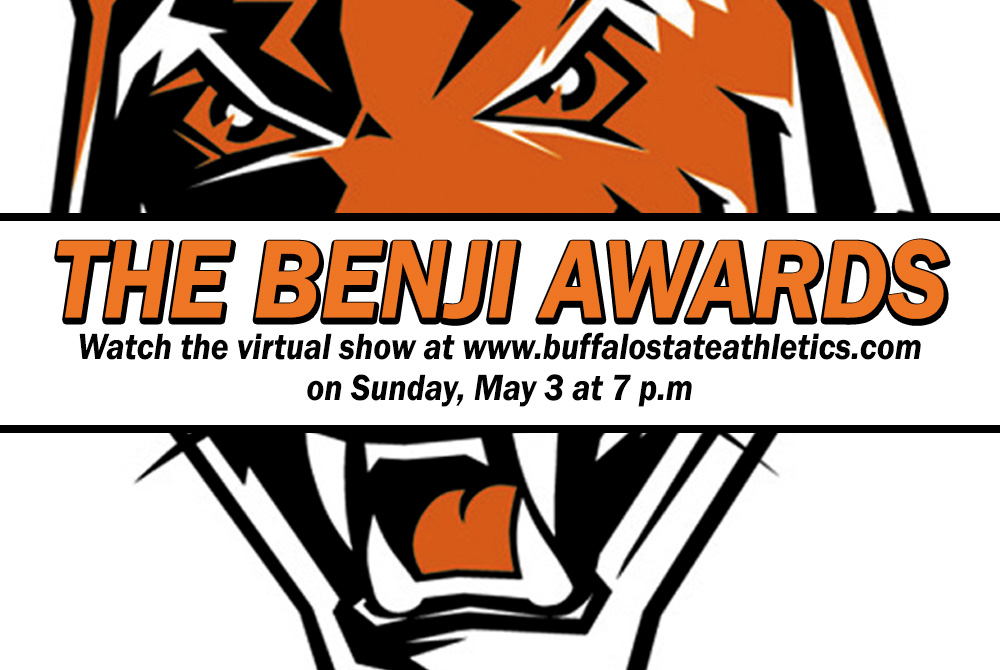 bscathletics's tweet photo. The fourth-annual Benji Awards Show is only 1⃣ hour away! Tune in on our website (https://t.co/5VjYvvFh0L) at 7:00 p.m. as we celebrate the outstanding team and individual accomplishments of the 2019-20 seasons! #OnTheProwl

@twgordo | @Bengal_Hockey | #TheBenjis https://t.co/QLlQ9VLPKr