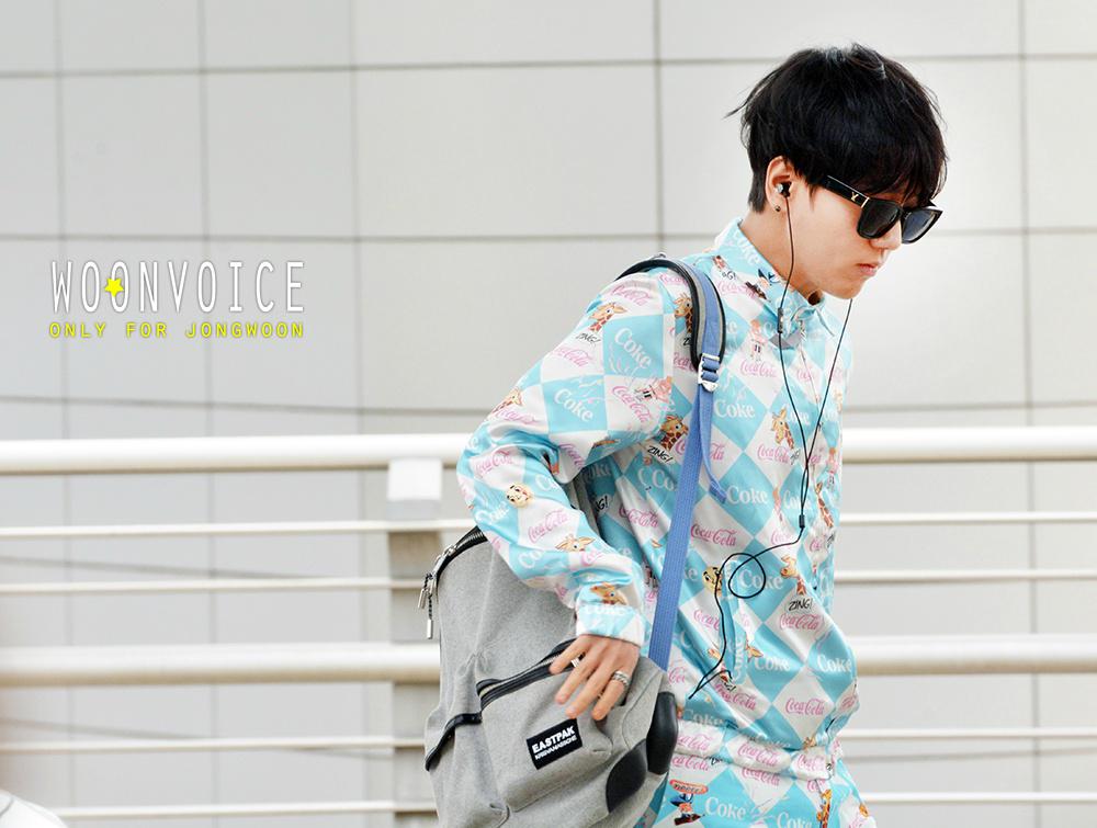 Yesung first airport fashion after discharge..... 
150506 he went to Jakarta for Maps photoshoot