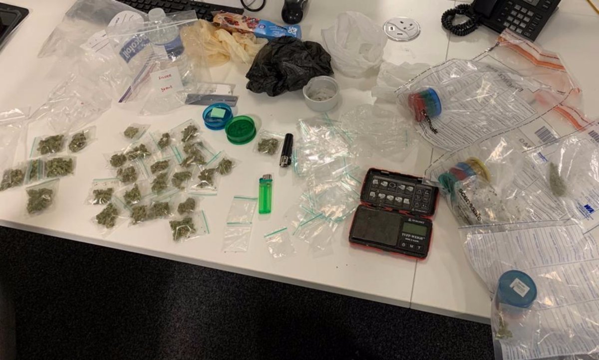 LichfieldPolice's tweet photo. #Sarge & #PcLaura stop searched 5 males in Huddlesford after receiving reports of males smoking cannabis on the canal towpath. A quantity of drugs were found & enquiries are in hand. They were also warned about #COVID19 breaches #StayHomeSaveLives #ProtectTheNHS #Drugs #JustSayNo https://t.co/DrGa7CZGD9