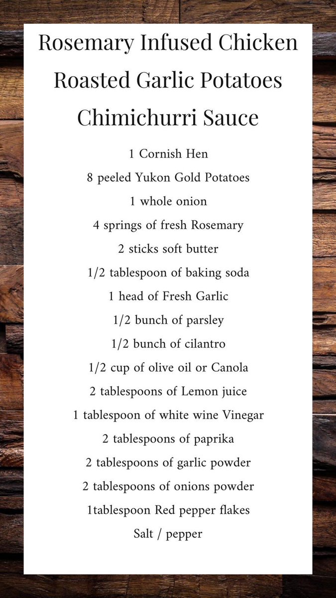 tasteiskie's tweet photo. Going down on IG Live tomorrow Night ‼️ Making Rosemary Infused Chicken 😋 with Roasted Garlic Potatoes 🧄🥔 and Chimichurri Sauce! Tune in! 🙌🏾 https://t.co/bdQ9PU2GHv