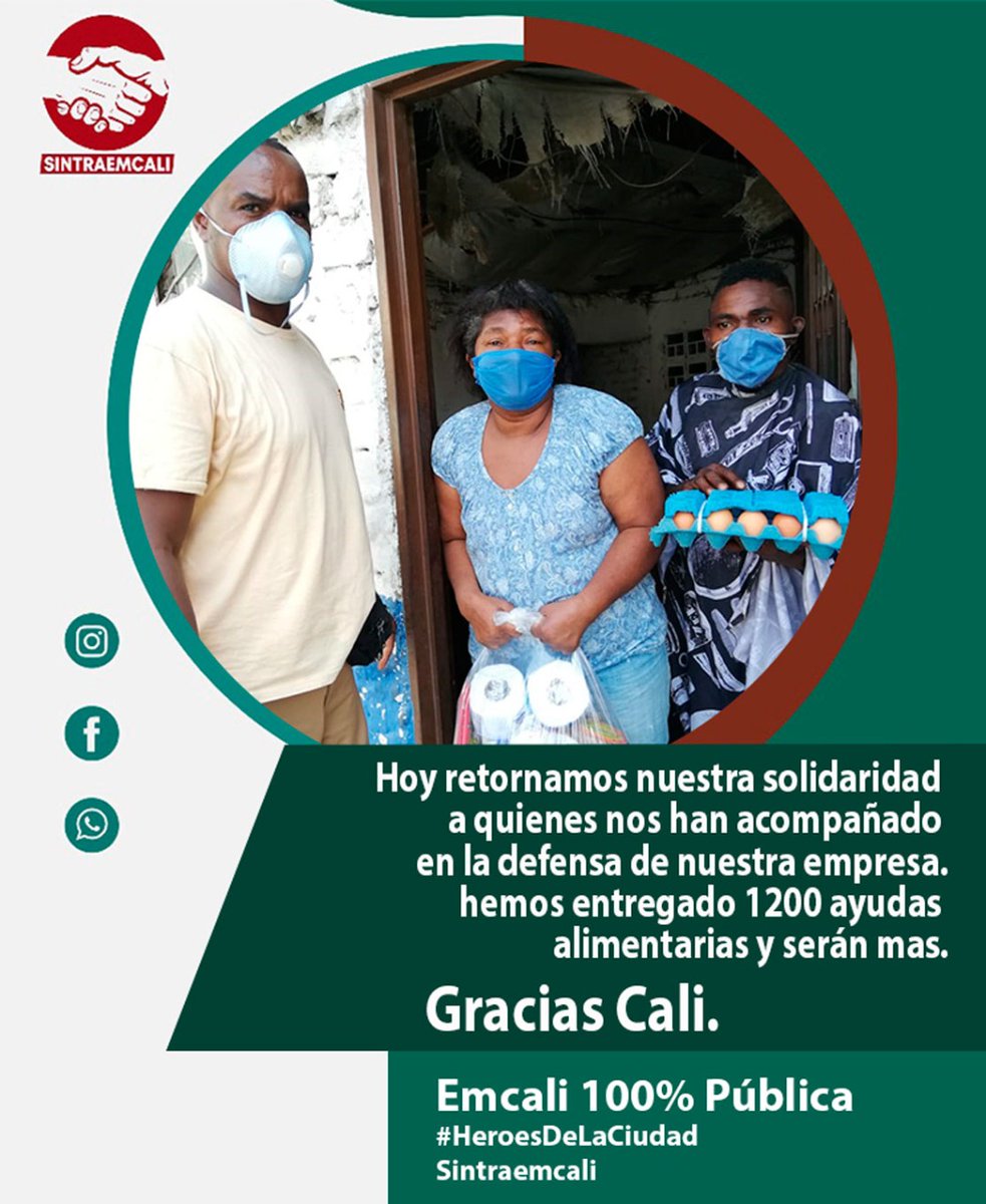 Sintraemcali2's tweet photo. Honramos la vida, defendemos lo público.
@EMCALIoficial @JorgeIvanOspina https://t.co/PAnCLUV6KJ