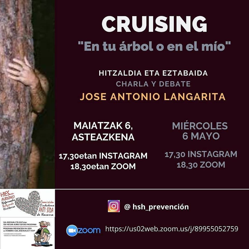 LuGaTiBe's tweet photo. Kaixo!
 @comiantisida @HshPrevencion -ek hitzaldi hau antolatu du datorren asteazkenerako cruising gaiaz hitz egiteko. Animatu!

Desde el programa @HshPrevencion de la comi se ha organizado este miercoles una charla para hablar del cruising. Animarsus! https://t.co/qDmVhpny1D