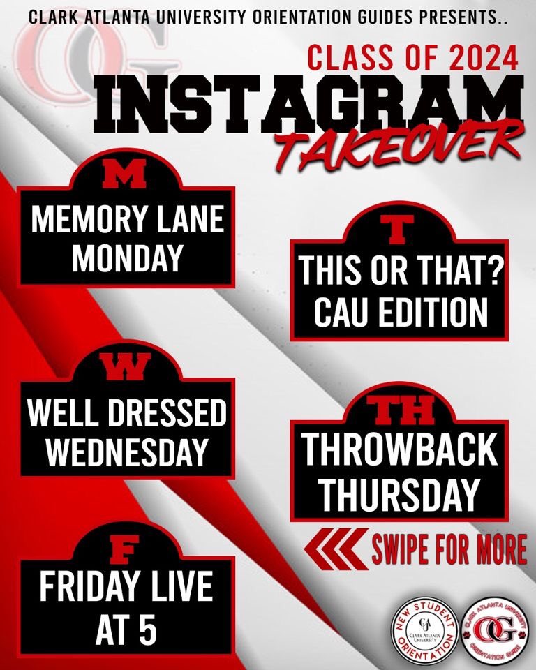 cau_orientation's tweet photo. 🗣🗣 The time has come #CAU24 Your OGs present to you the “CAU Class of 2024” Instagram Takeover”. Join us on IG this week for exciting activities and challenges for each and everyone of you. 🙌🏾🙌🏾 Make sure to follow all instructions and enjoy your Social Media Takeover!! ❤️🐾 https://t.co/R05TRxqa7p
