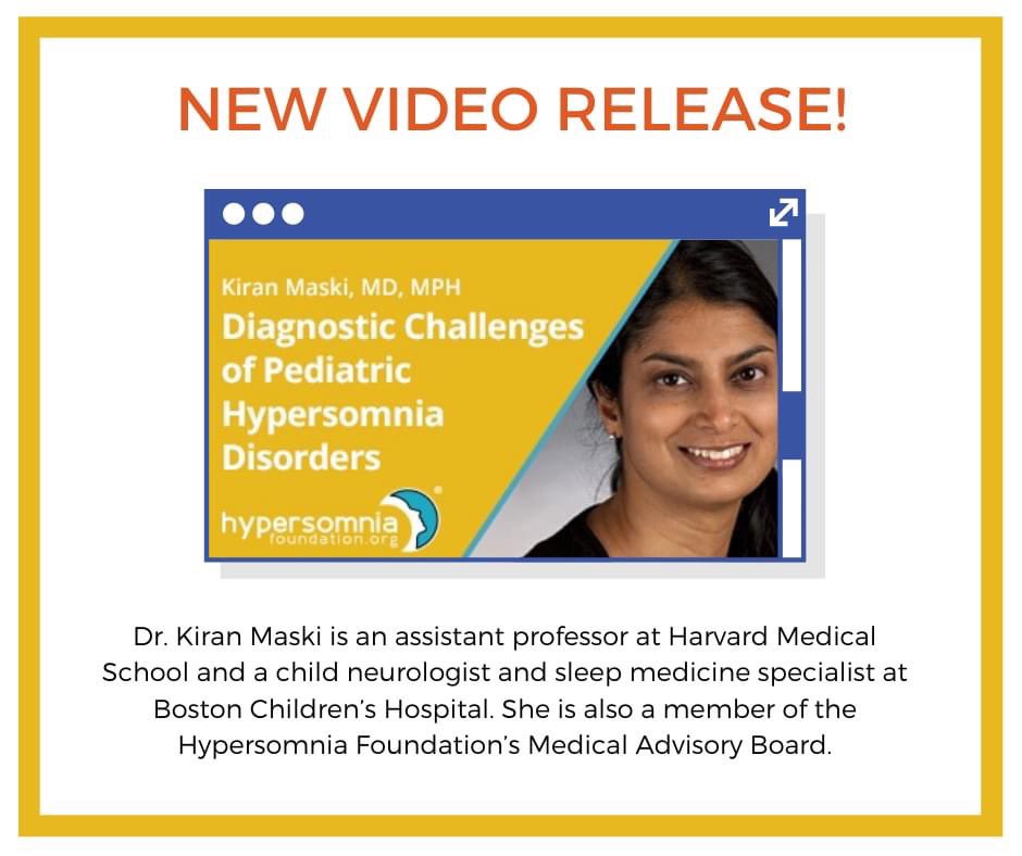 NEW VIDEO!  We are excited to release Dr. Kiran Maski’s presentation discussing the challenges in diagnosing pediatric hypersomnia disorders. Watch her video, download the PowerPoint, and get #BeyondSleepy!  #IH #narcolepsy 
hypersomniafoundation.org/videos/