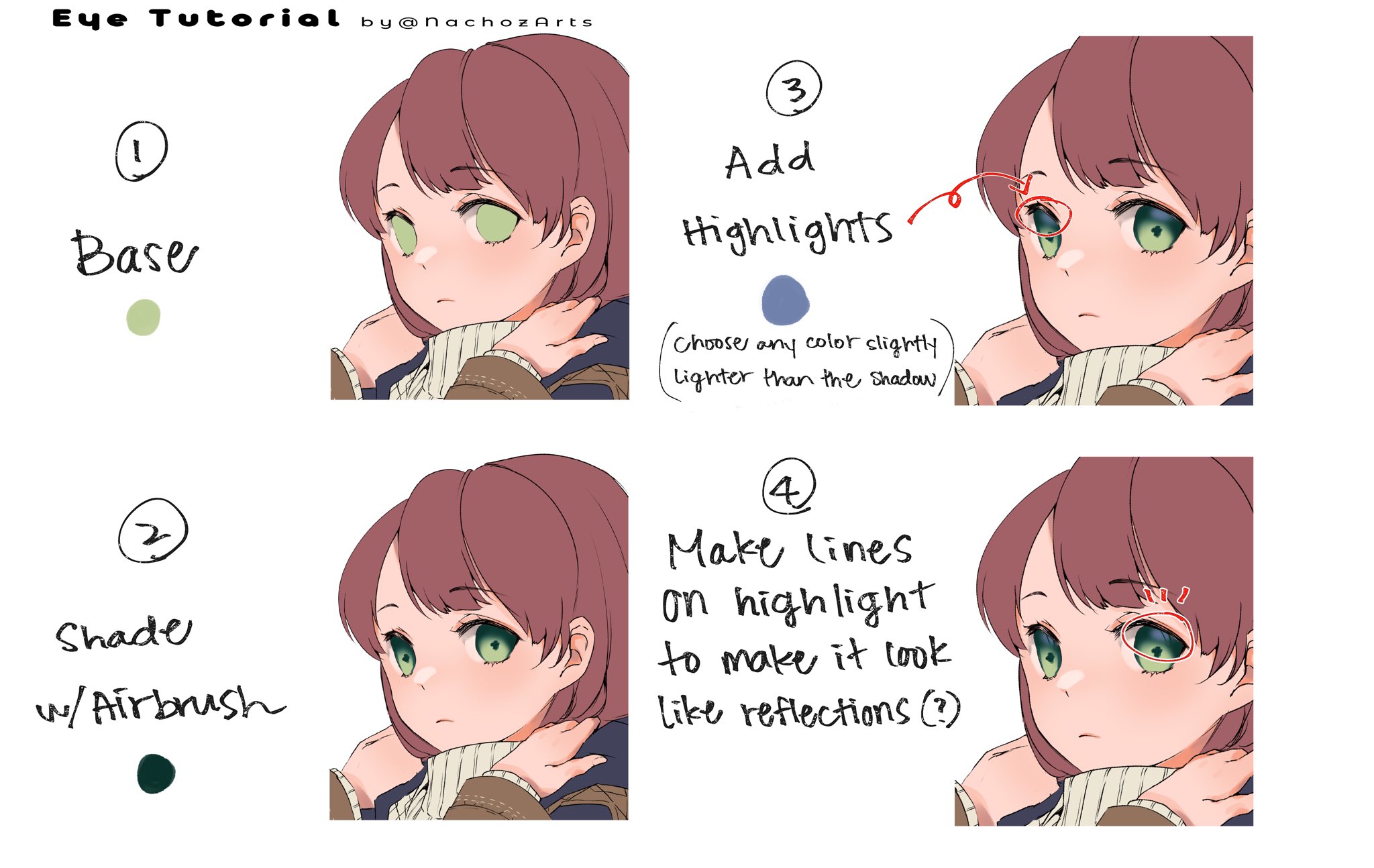 Azu • on Instagram: Tutorial of how I color eyes! 👀✨ I hope