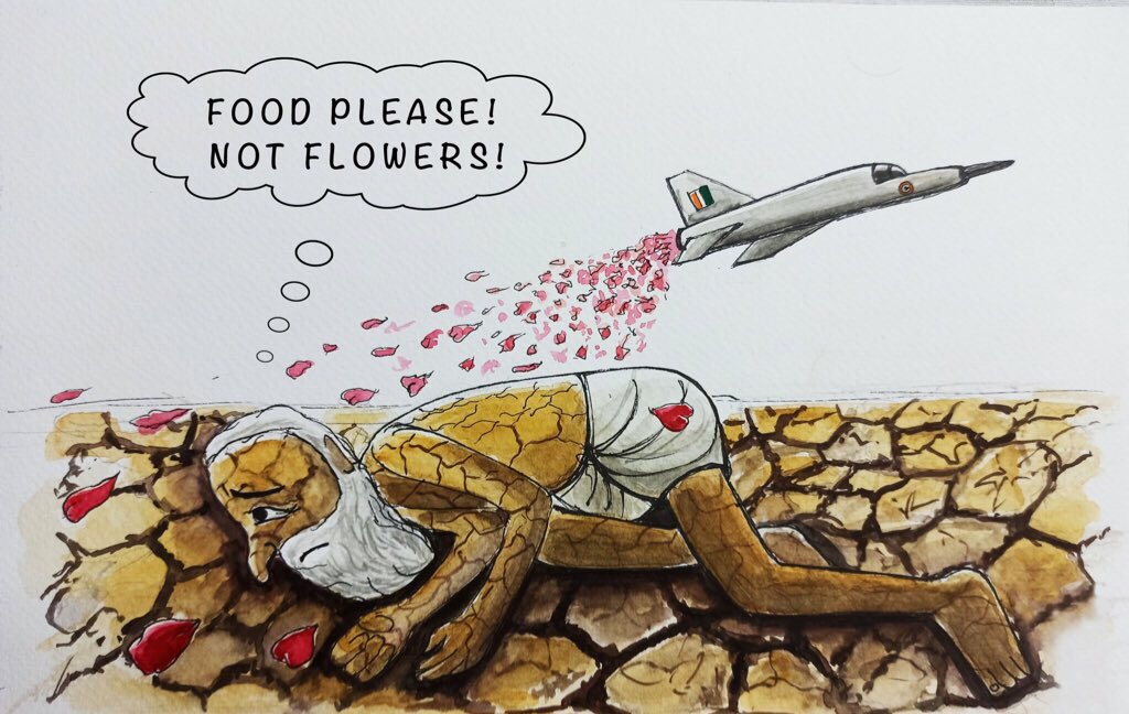 SuhailAyoub1's tweet photo. #MeanwhileInIndia poor people are dying of hunger, but the government is ignominiously busy in showering them with petals.

Famished people need food to eat, not petals to bath.

🙄🙄🙄 https://t.co/aKGBkevFu6