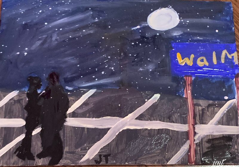 jadair1975's tweet photo. @JordanCWDavis   Upon my surprise, when I opened my daughter’s bedroom door....She has a new love of country music and painting. https://t.co/9x8LBZMZel