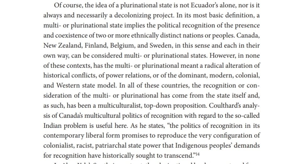 "In its most basic definition, a multi- or plurinational state implies the political recognition of the presence and coexistence of two or more ethnically distinct nations or peoples"