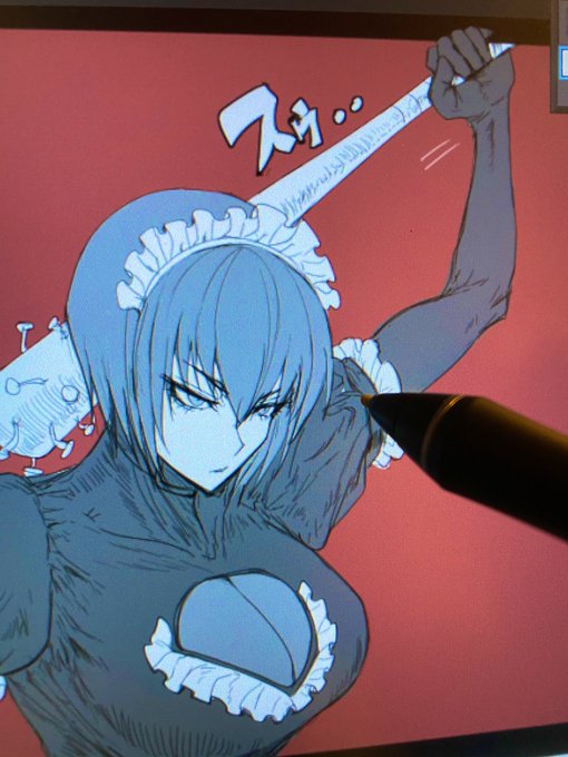 「メイドvs乳首舐り蟲」気合いを入れて制作中でございます! 