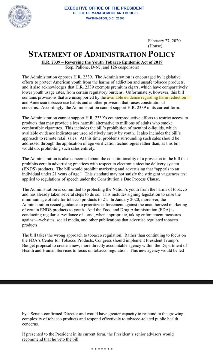 No_1_Knowz's tweet photo. 1/2 @SteveFDA @SecAzar Remember this letter? It seems to me @realDonaldTrump and administration understand the benefit of a less harmful alternative for the consumption of nicotine🤔Using common sense apparently😏Why are e-cigs not NRT? @greggutfeld @KatTimpf @GovernorLittle https://t.co/G5QTVzijK1