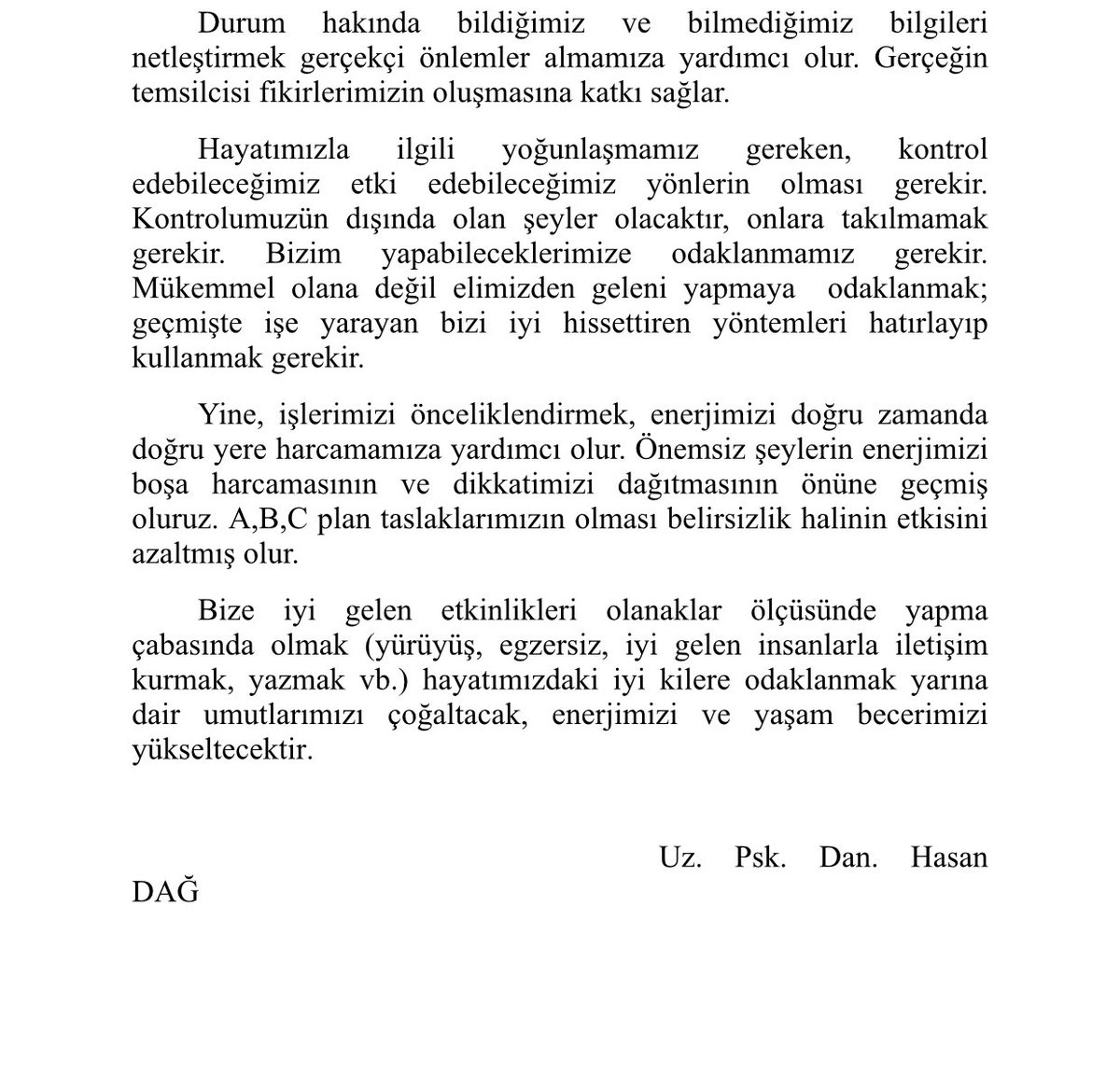 Yönetim kurulu üyemiz Uzm. Psikolojik Danışman Hasan DAĞ’ın gündeme ilişkin yazısı 👇🏻