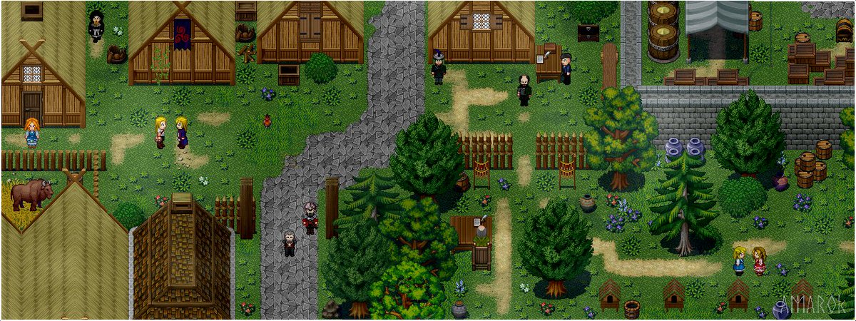 Just behind the gates of the Last City lies the village of Sodheim. There conflit simmers between local distiller and the head of village. We will have an opportunity to witness results of this antagonism and lead to three endings with far reaching consequences. #indiegame