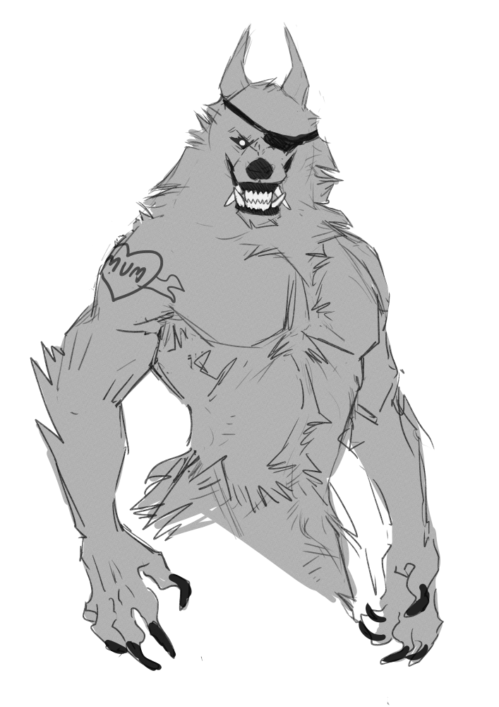 old werewolf sketches 