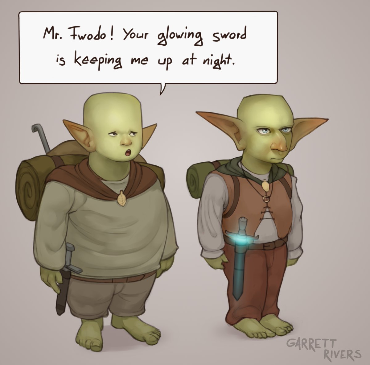 Dan_G_Rivers's tweet photo. @KamikaziTeddy I am Garrett Rivers - I do fantasy art, DnD stuff, goblins and silliness. :)

I also draw silly animals. You can get prints and merch at my RedBubble: https://t.co/aQa1vvbrCZ https://t.co/FuVYkUTUL9