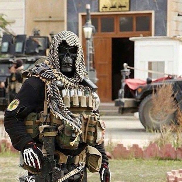HKaaman's tweet photo. Throwback to 2017 when an army of Skeletors recaptured Mosul city from ISIS https://t.co/Z8F4kV46LY
