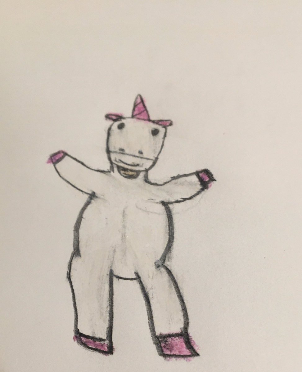 PortlandUnicorn's tweet photo. The kidacorn drew a picture of me!  ❤️ https://t.co/9Psr8MtJJk
