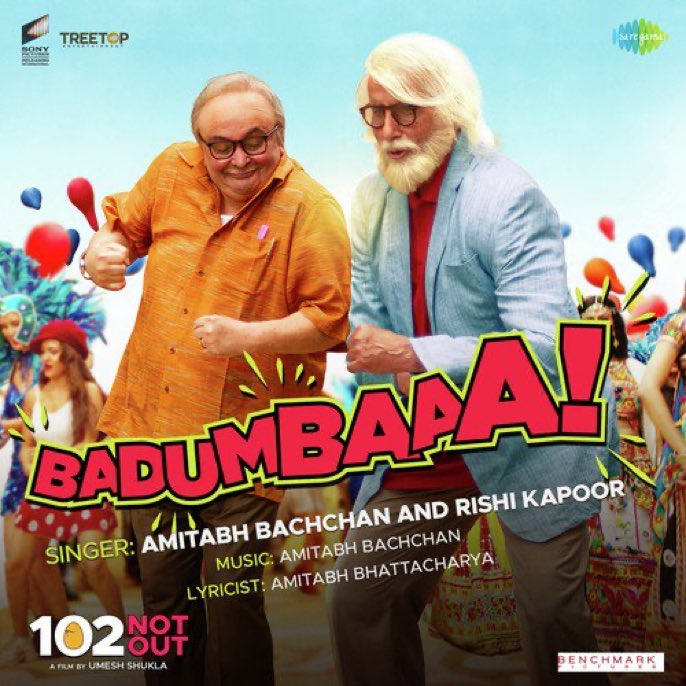 MosesSapir's tweet photo. #Badumbaaa from “102 Not Out”
Music Composer & Arrangement By : Amitabh Bachchan
Singers : Amitabh Bachchan & Rishi Kapoor @SrBachchan Music Produced By : Rohan-Vinayak @rovinmusic
Lyrics By: Amitabh Bhattacharya
https://t.co/B3riLfBJgD
The film closing 2 years of it release https://t.co/NgyAjAGA48