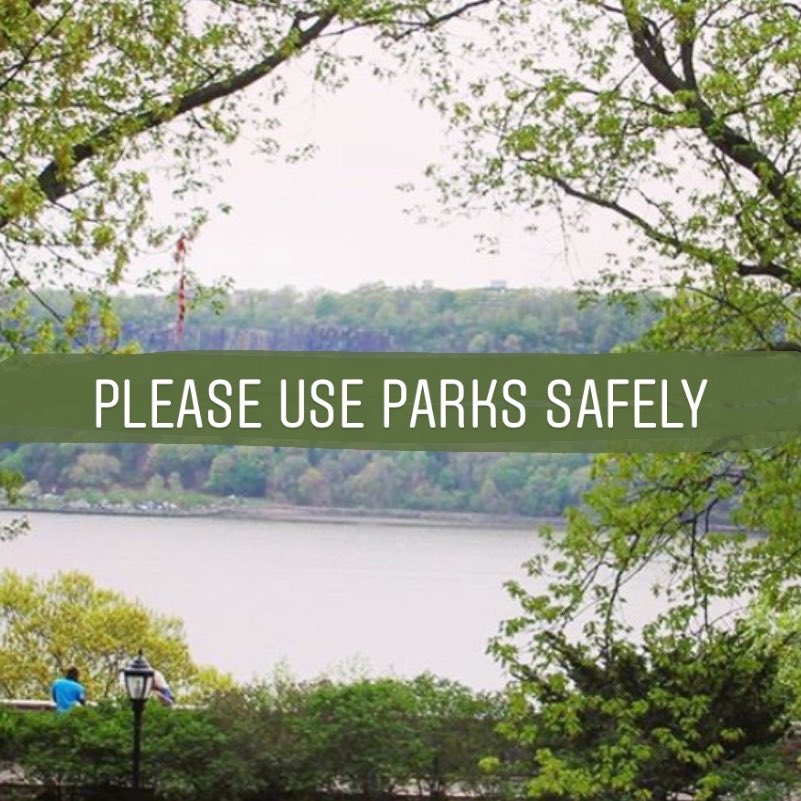 REMINDER TO USE PARKS SAFELY DURING THIS PANDEMIC 🌿🦠 
Yes, the weather is nice, but let’s maintain the established safety precautions in <a href="/NYCParks/">NYC Parks</a>. Commit to safe park use by signing onto the #ParksPledge from <a href="/PTNY/">Parks & Trails NY</a> ✅
ptny.org/pledge?fbclid=…