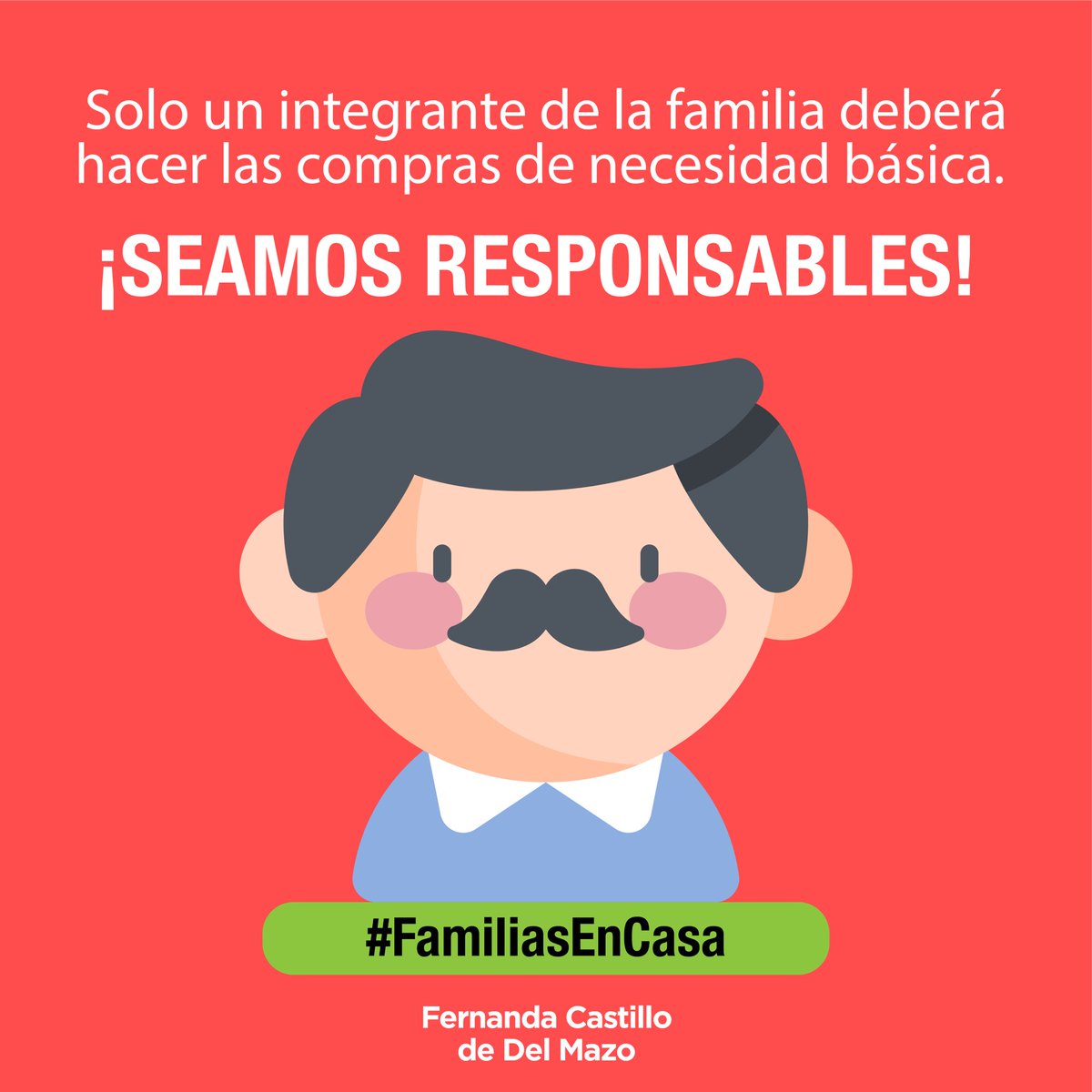 fercastillodm's tweet photo. Elijan en familia a la persona encargada de atender las compras básicas del hogar y no olviden recordarle las medidas preventivas para salir. #EnEdomexPrevenirEsSalud. https://t.co/6AzznZFmv1