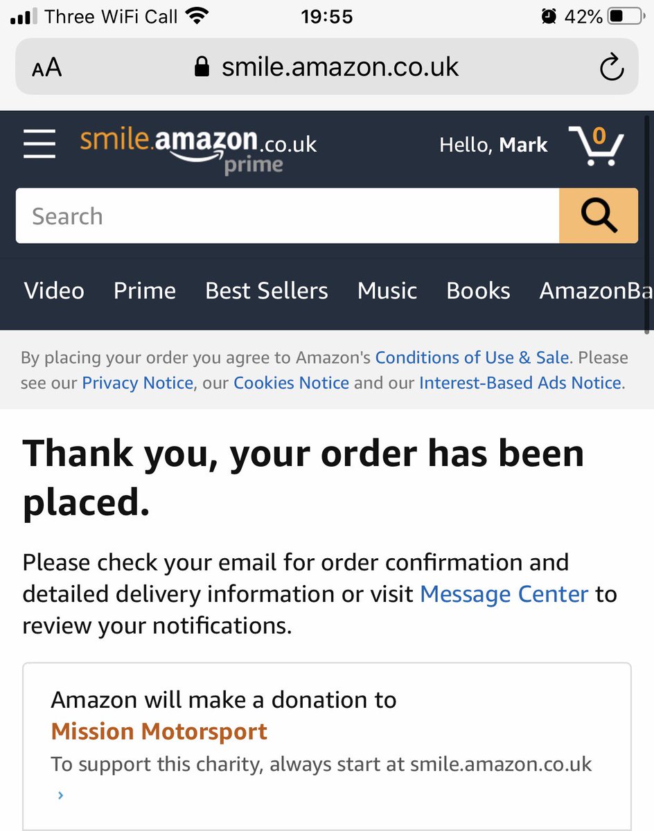Folks don’t forget when your ordering online from <a href="/amazon/">Amazon</a> use @amazonsmile for <a href="/Missionmotorspt/">Mission Motorsport</a> give a little back, it all counts